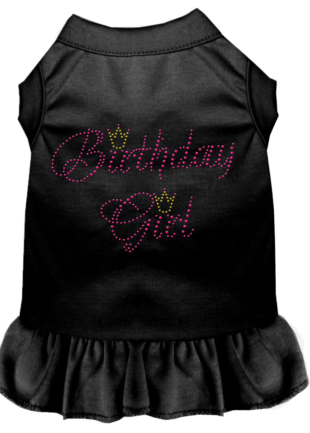 Birthday Girl Rhinestone Dress Black XXL
